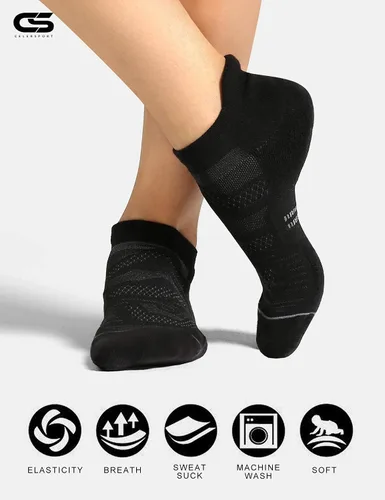 Vista 4 de CS CELERSPORT Paquete de 6 calcetines deportivos acolchados de corte bajo para mujer