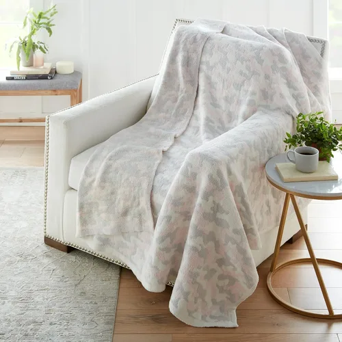 Vista 9 de Crafted by Catherine Manta de punto acogedora con estampado de camuflaje de 60 x 70 pulgadas, suave y cómoda manta decorativa para sofá, cama, sofá
