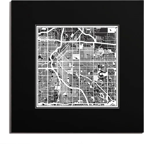 Vista 66 de O3 Design Studio San Diego, CA Paper Cut Map Matted Grey 20x20 in Paper Art