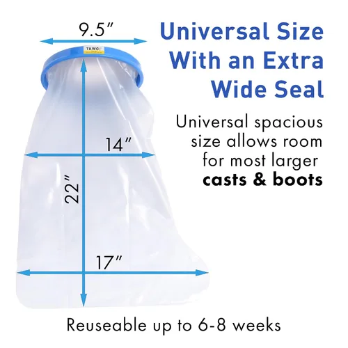 Vista 6 de TKWC INC Funda impermeable para piernas para ducha - Protector de pies hermético (Extra Ancho XL)