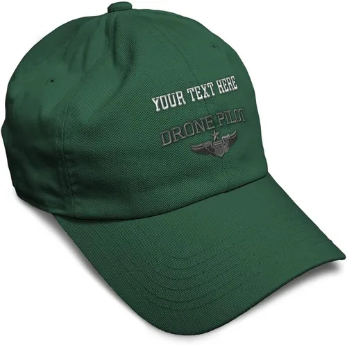 Vista 40 de Gorra de béisbol suave, dron, piloto, gris, bordado, insignias, ovnis, algodón, para papá veterano, sombreros para hombres y mujeres Aqua Design Only
