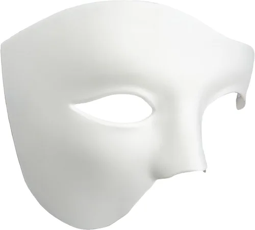 Vista 14 de Hoshin - Máscara para baile de máscaras, decoraciones de Mardi Gras de media cara, máscaras venecianas para hombre Negro