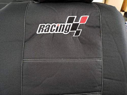 Vista 2 de Fundas de asiento de lona negra, juego completo, resistente al agua, protección interior de camión, ajuste universal, compatible con airbag