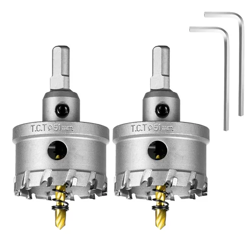 Vista 55 de SALI Kit de sierra perforadora TCT de 1 pulgada (1.024 in) con punta de carburo de tungsteno con broca piloto chapada en titanio para metal, acero