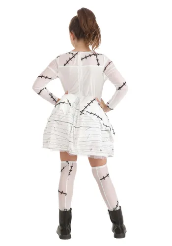 Vista 5 de Vestido de Disfraz Novia de Frankenstein para Niños Multicolor