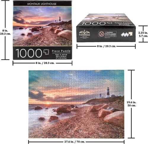 Vista 6 de Montauk - Rompecabezas de 1000 piezas para adultos, parques nacionales escénicos, paisaje oceánico, playa, un juego educativo y divertido