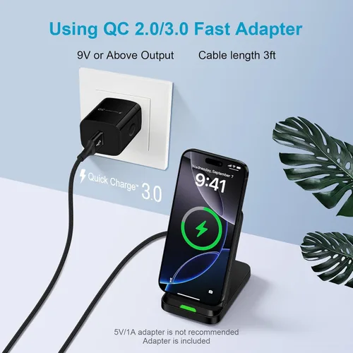 Vista 2 de Cargador inalámbrico Google Pixel Estación de carga rápida para Google Pixel 10a 10 Pro XL 9a 9 8 7, 15 W Android Soporte de cargador de teléfono
