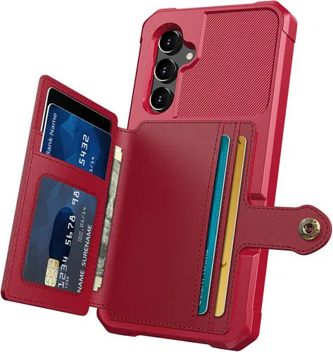 Vista 8 de Wefor Funda para Samsung Galaxy A14 5G - Funda tipo cartera con bolsillos para tarjetas de piel sintética para Samsung Galaxy A14 5G (azul)
