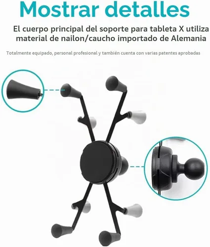 Vista 4 de Soporte para tablet Strg con bola de 1" compatible con brazos de bola de 1" y soportes de bola Tablet Holder for 6" Tablets Compatible with RAM