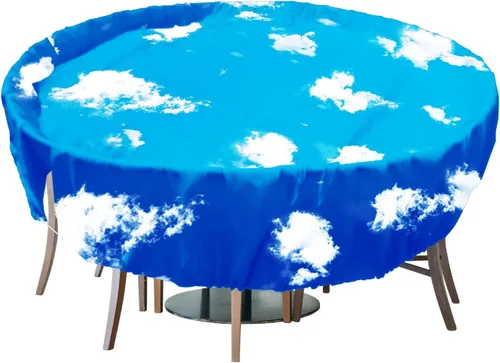 Vista 27 de Fundas para muebles de patio, impermeables, resistentes a los rayos UV, resistentes a los rayos UV, para exteriores, mesa redonda y rectangular