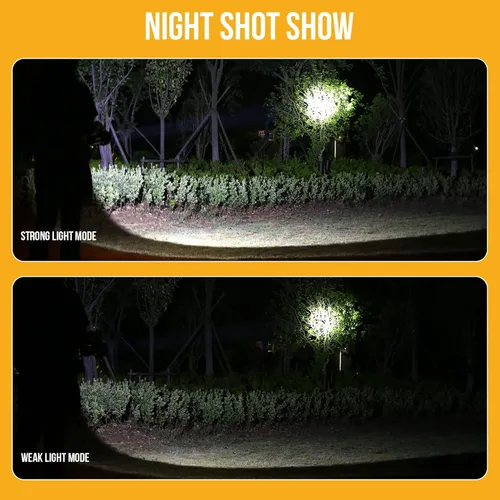 Vista 8 de Linterna Táctica LED Recargable de Mano con Mango Reflector de Alta Potencia Súper Brillante con Salida USB (Plateado)