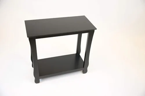 Vista 3 de Pearington Estante para silla para sala de estar, dormitorio, oficina o pasillo, soporte de consola pequeña, mesa auxiliar negra