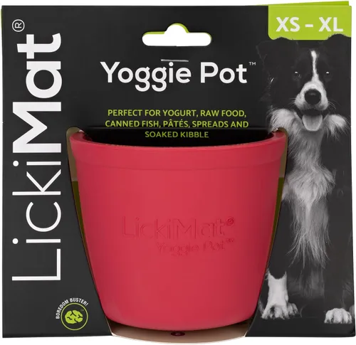 Vista 10 de LICKIMAT Yoggie Pot - Distracción, diversión y enriquecimiento. Dispensador de golosinas de goma de larga duración para todos los tamaños de perros