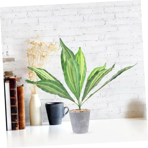 Vista 8 de Garneck 2pcs Artificial Tiger Piranha Interior Fake Plant Película Hoja Green1