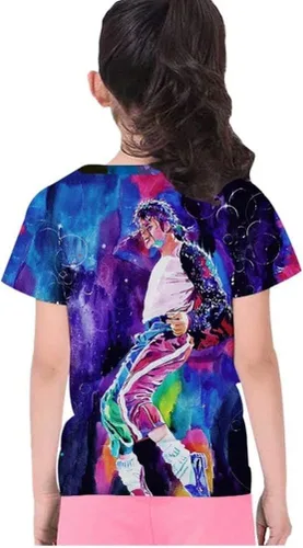 Vista 4 de Camiseta de manga corta con estampado 3D para niños y niñas