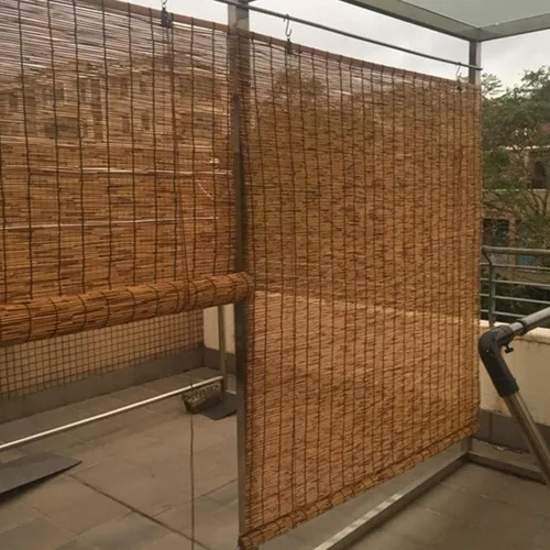 Vista 5 de Persianas enrollables de bambú inalámbricas, cortinas enrollables de bambú para ventanas, cortinas enrollables de bambú filtrantes de luz