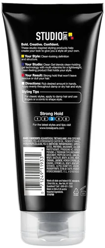 Vista 6 de L'Oreal Paris Studio Line Clear Minded Clean Gel - Fuerte fijación 6.8 onzas líquidas.
