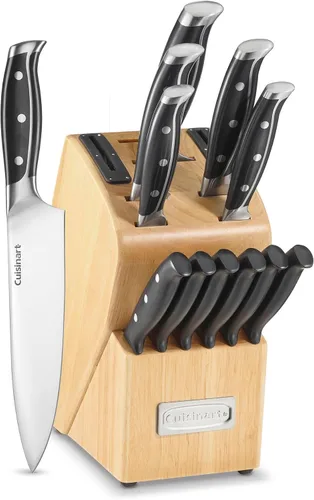 Vista 6 de Cuisinart Juego de bloques de cubiertos de nitrógeno infundido con afilado integrado (15 piezas)