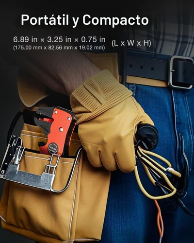 Vista 8 de VCELINK Pelacables y cortador automático de tiras rápidas, pelacables profesional de tira rápida, herramienta de pelado de cables eléctricos