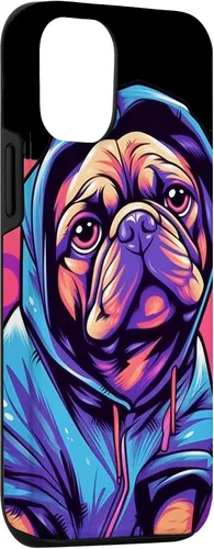Vista 3 de Funda para iPhone 12/12 Pro Pug Graffiti Pug Owner Pug Lover