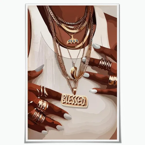 Vista 8 de Póster de personas negras, arte de mujeres afroamericanas, arte minimalista para mujer, impresión de mujer afro, obra de arte moderna, 16 x 24