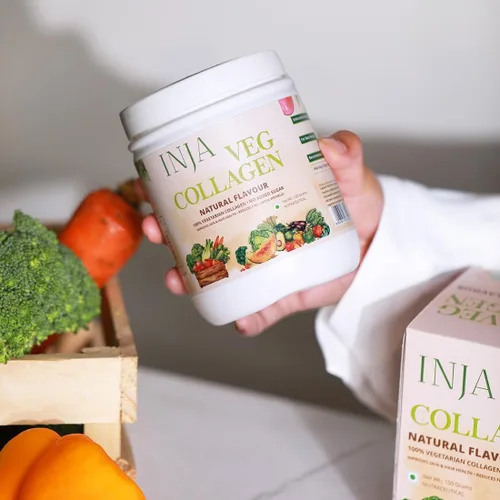 Vista 7 de INJA Wellness Suplemento de colágeno vegetal para mujeres, hombres, 100% colágeno vegetariano, solo colágeno vegetal en polvo original, sin azúcar