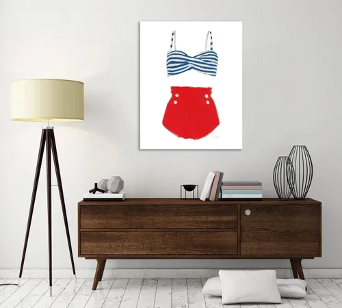 Vista 4 de Jaxson Rea "Retro Swimwear IV Gallery Wrapped Canvas by Emily Adams, 12" x 15
