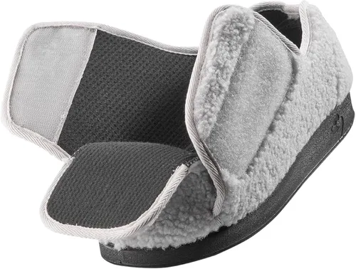 Vista 3 de Silvert's Adaptive Clothing & Footwear Womens Double-Extra Wide Easy Closure Slipper for Seniors