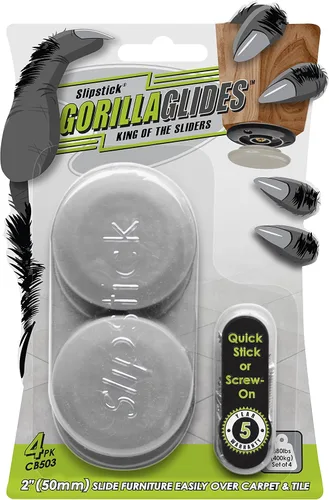 Vista 13 de GorillaGlides Deslizadores de Silla de 1 Pulgada/Protectores de Piso para Muebles (16 Deslizadores de Muebles) Autoadhesivos, con Tornillo