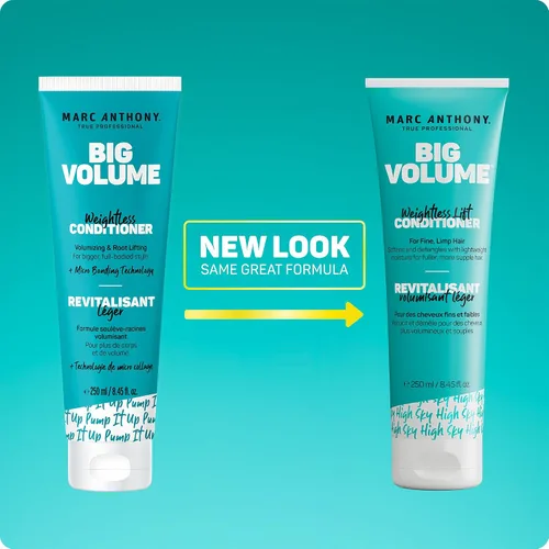 Vista 7 de Marc Anthony Acondicionador de gran volumen, humedad sin peso para cabello voluminoso