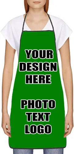 Vista 35 de Delantales personalizados con diseño de imagen de texto fotográfico para adultos, hombres, mujeres, parrilla, cocina, 40