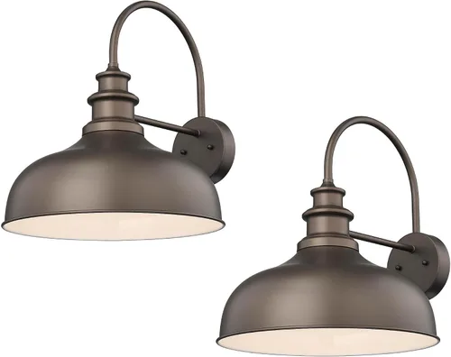 Vista 11 de Bestshared Lámpara de granero de granja de 14 pulgadas, aplique de pared para exteriores, lámpara de montaje en pared exterior, accesorio