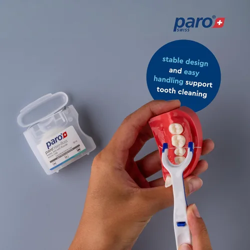 Vista 3 de Paro Soporte para hilo dental, el mango de hilo dental reutilizable de agarre perfecto para limpieza oral, recargable y fácil de limpiar, funciona