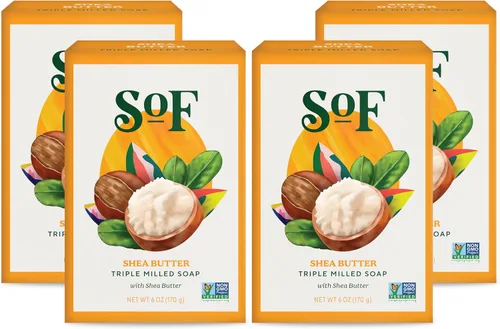 Vista 9 de Jabón Clean Bar de South of France Body Care Manteca de karité francesa de triple molida con aceites orgánicos + esenciales, vegano, sin OMG, 6
