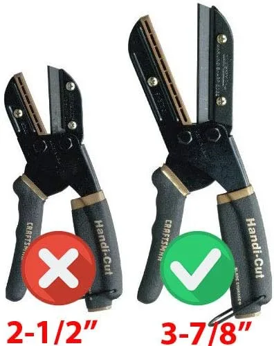 Vista 2 de MTP 10 piezas Handi Cut 3-7/8" cuchillas de repuesto 401 37251 37301 37201 Craftsman compatibles 40178 corte a mano Ronan 401 Multi corte