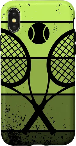 Vista 5 de Raqueta de jugador de tenis con cancha de pelota de tenis Vintage Retro Case para iPhone 17