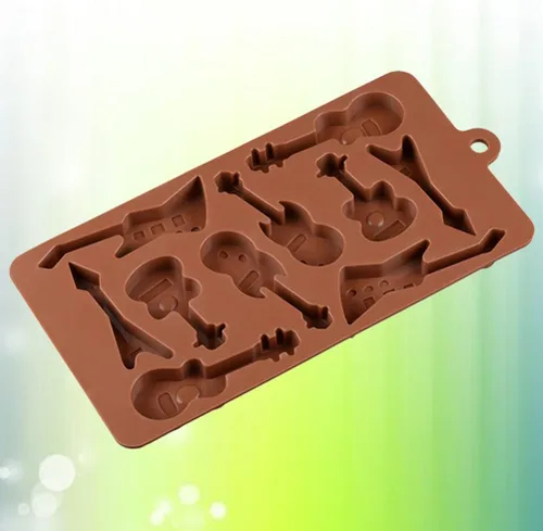 Vista 4 de Cabilock Moldes de guitarra para pasteles de chocolate, moldes para hornear, moldes de chocolate, moldes de chocolate, moldes para bajos, moldes