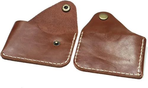 Vista 21 de Leather Card Holder Wallet, Compact Design with Slots for Cards and Cash (light brown)