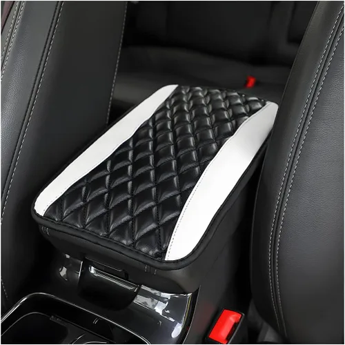 Vista 10 de Osilly Almohadilla para consola central de automóvil, funda universal impermeable para caja de reposabrazos, 12.6" x 7.5" piel sintética, protector
