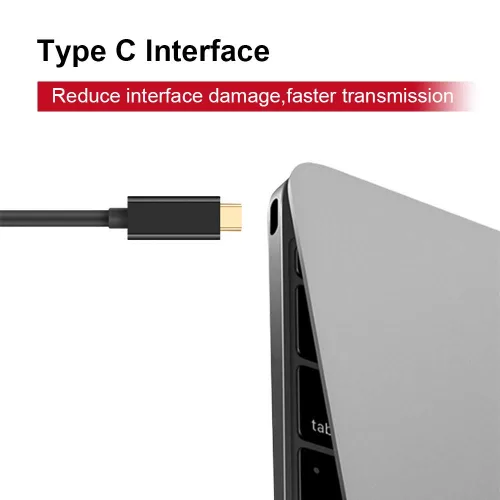 Vista 2 de UPGROW Cable USB-C a DVI de 6 pies, soporta 4K a 30 Hz, compatible con MacBook Pro, Surface Book 2, Dell XPS 13, Galaxy S10, monitores, proyectores