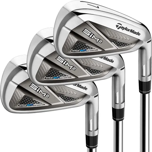 Vista 2 de TaylorMade Palos de golf SIM2 Max para hombres, Acero