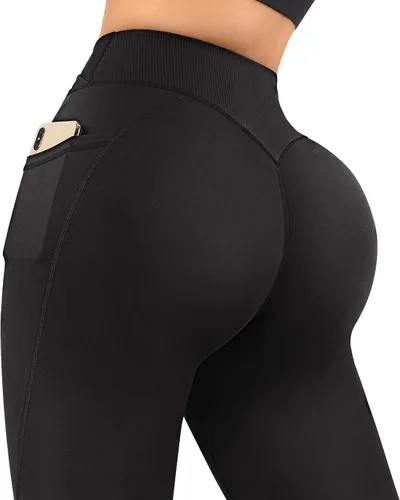 Vista 7 de RXRXCOCO Leggings cruzados sin costuras para mujer, cintura alta, levantamiento de glúteos, pantalones de yoga