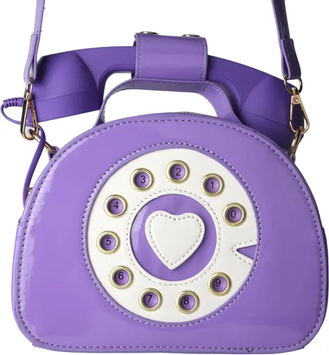 Vista 6 de PTShadow Bolso bandolera para teléfono con esfera retro, bolso de micrófono móvil de PU para mujer