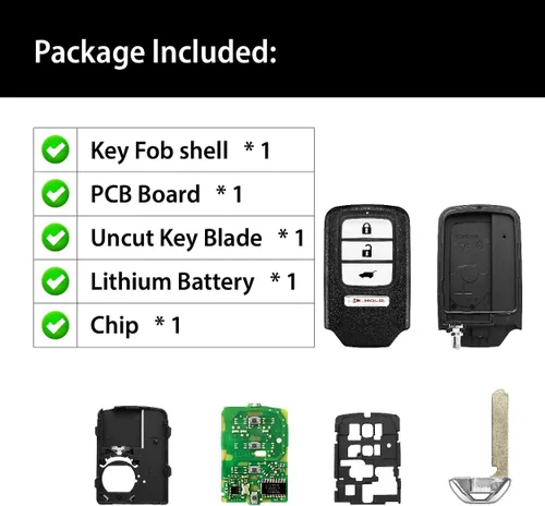 Vista 6 de Repuesto para Honda Civic Odyssey Pilot LX CR V 2017 2018 2019 2020 Control remoto KR5V2X 4 botones 433MHz