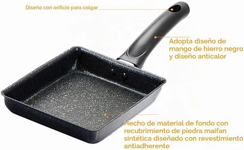Vista 3 de Tamagoyaki - Juego de sartenes de 5.9 x 7 pulgadas y cepillo de silicona