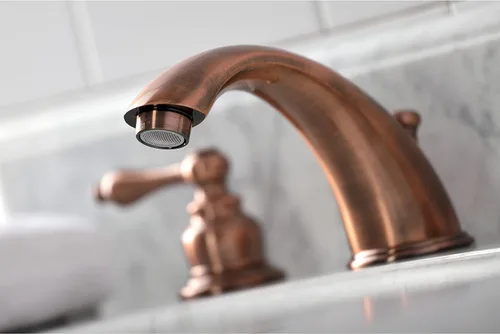 Vista 4 de Kingston Brass KB976AL - Grifo victoriano de baño extendido, cobre antiguo, 10 x 5.75 x 4.06