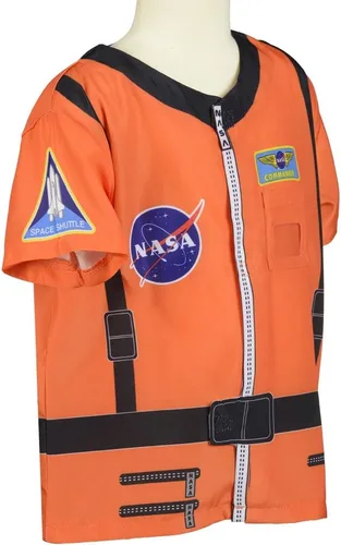 Vista 2 de Aeromax Mi primer traje de bombero, camisa fácil de colocar, de 3 a 6 años, Astronauta/Naranja, Anaranjado