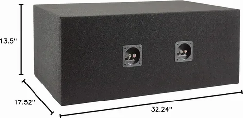 Vista 4 de Absolute USA VEGD12+ - Caja de subwoofer universal con puerto ventilado de 12 pulgadas