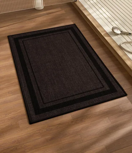 Vista 79 de chakme Juego de 2 alfombras de baño ultrafinas, absorbentes, antideslizantes, lavables a máquina, color beige oscuro, 17 x 24 pulgadas + tapete