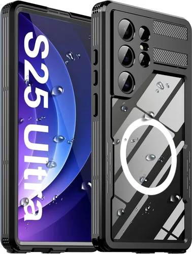 Vista 10 de Funda impermeable para Samsung Galaxy S23 Ultra, con protector de pantalla integrado, a prueba de polvo, a prueba de golpes, de cuerpo completo